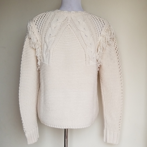 Q+A Los Angeles Small Fringe Sleeve Boho Sweater - Picture 4 of 4